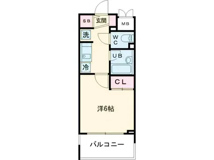 大森海岸レジデンス(1K/10階)の間取り写真