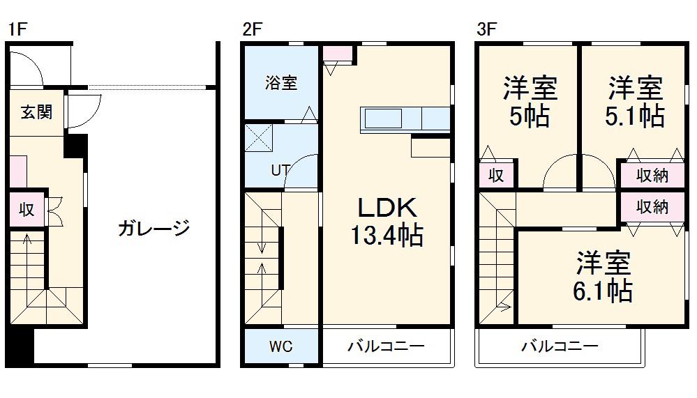 K’s Galieu(ケーズガリュー)Ⅱ(3LDK)の間取り写真