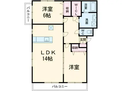 サンセールタカギ(2SLDK/1階)の間取り写真