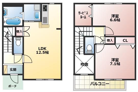 アスティオン(2SLDK)の間取り写真
