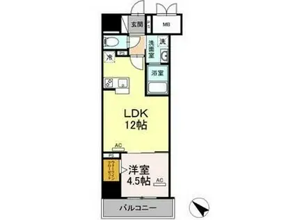 グランアビタシオンノリタケ(1LDK/6階)の間取り写真