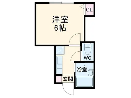 アーバン中央(1K/1階)の間取り写真