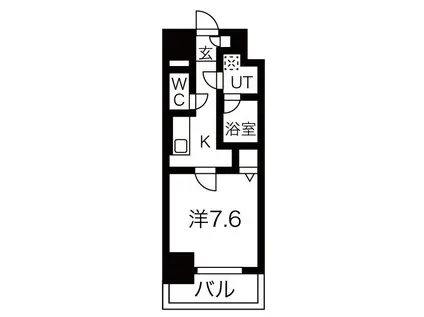 LAPIS TWOLES(1K/11階)の間取り写真