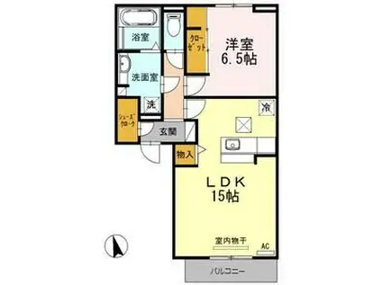セリシアージュ(1LDK)の間取り写真