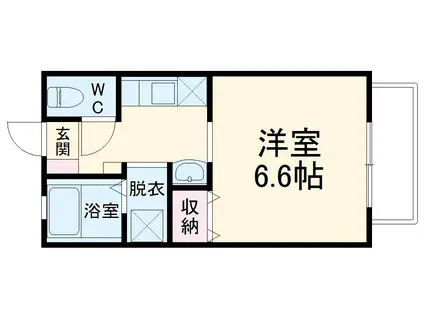 アミティエ南浦和(1K/1階)の間取り写真