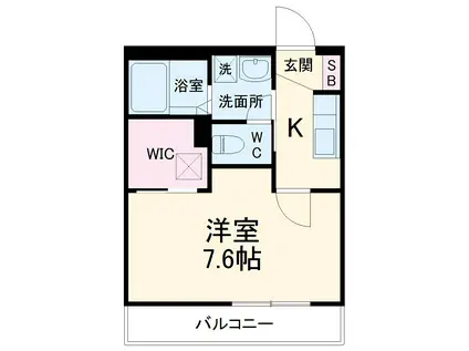 ラ・カンパネラ(1K/2階)の間取り写真