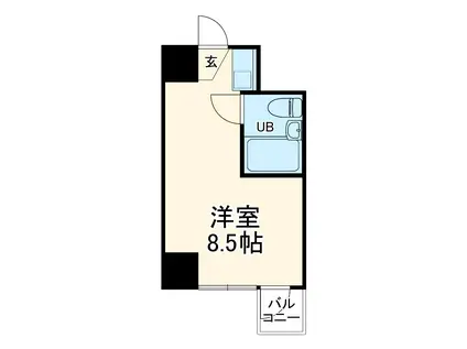 サンセット八事(ワンルーム/4階)の間取り写真