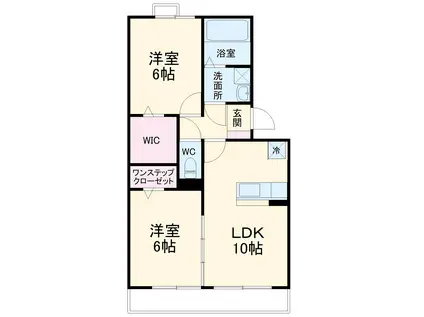 コンフォールA棟(2LDK/1階)の間取り写真