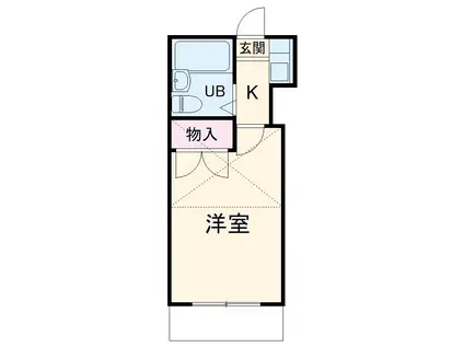 レオパレス(1K/2階)の間取り写真