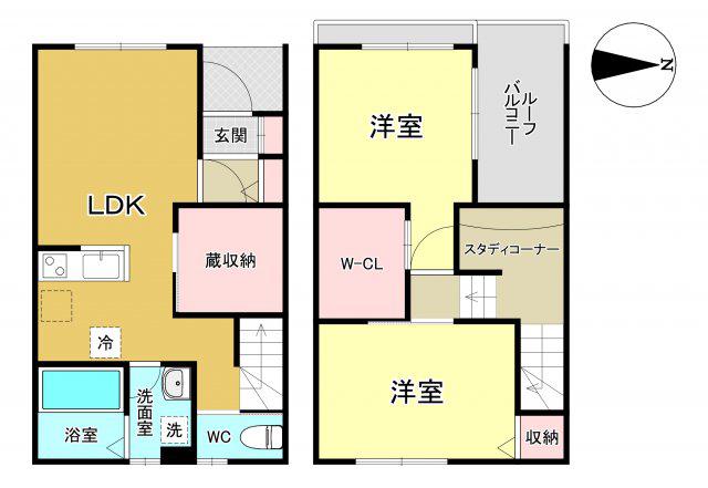 カーサミーア(2LDK/1階)の間取り写真