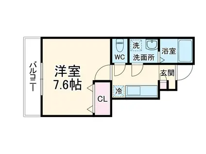 ジーメゾン八千代台(1K/1階)の間取り写真