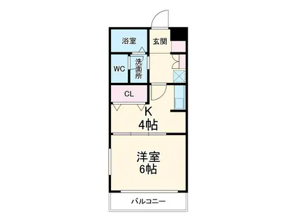 YOU PEACE BLDG Ⅲ(1K/3階)の間取り写真