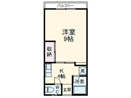 うすいコーポ(1K/1階)の間取り写真