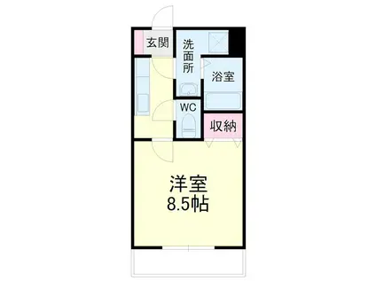 サンホープⅡ(1K/3階)の間取り写真