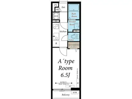 グレイス八潮(1K/2階)の間取り写真