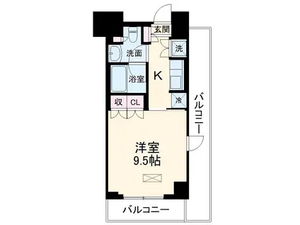 ラティエラ武蔵小杉(1K/6階)の間取り写真