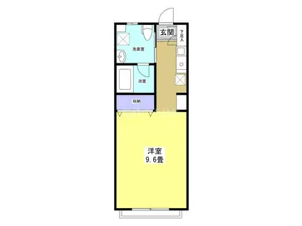 A HOUSE(ワンルーム/1階)の間取り写真