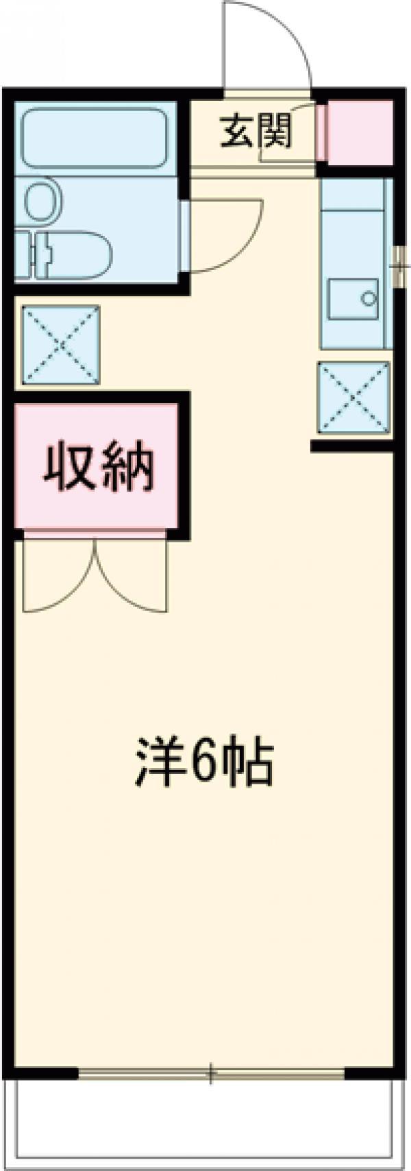 ハウス早宮(1K/1階)の間取り写真