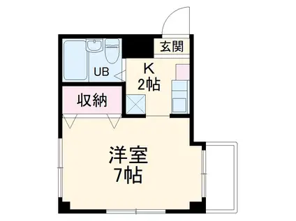 コーポラス松慶(1K/3階)の間取り写真