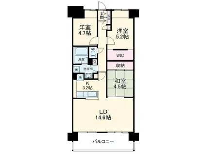 コンフォリア高島平2(3LDK/4階)の間取り写真