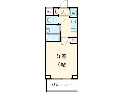 パレ・ホームズ東伏見(1K/4階)の間取り写真