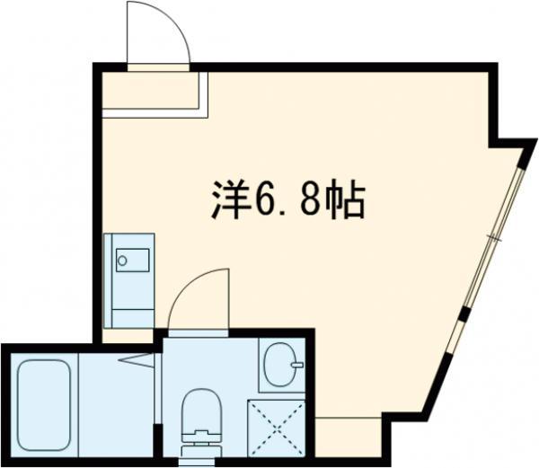 保谷町フラッツ(ワンルーム/1階)の間取り写真