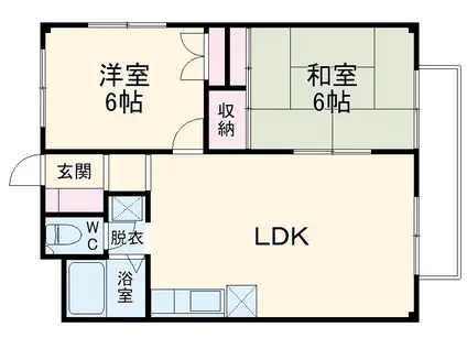 コーポM(2LDK/2階)の間取り写真