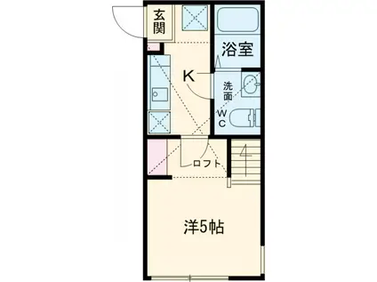 カルチェラタン八王子(1K/1階)の間取り写真