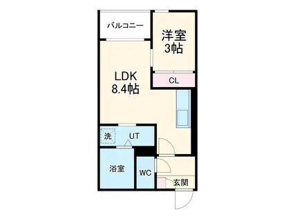 REGALEST守山Ⅲ(1LDK/2階)の間取り写真