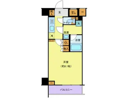 クレヴィスタ浮間舟渡(1K/5階)の間取り写真