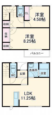 アズーリ(2LDK)の間取り写真
