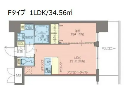 プレジオ御幣島(1LDK/9階)の間取り写真