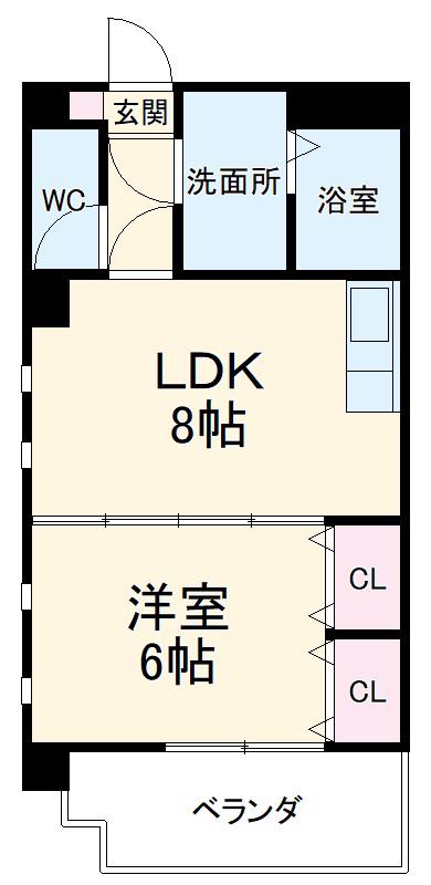 WITH STAGE(1LDK/5階)の間取り写真