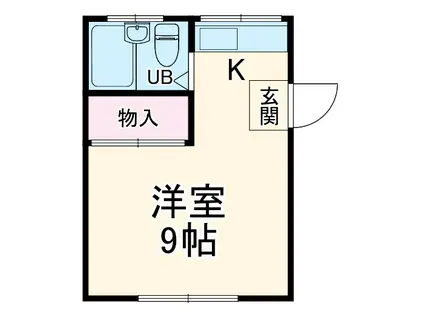 善行ハイム(ワンルーム/1階)の間取り写真