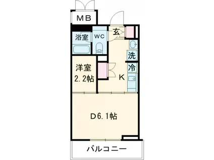 KOENJI CROSSOVER(1DK/4階)の間取り写真
