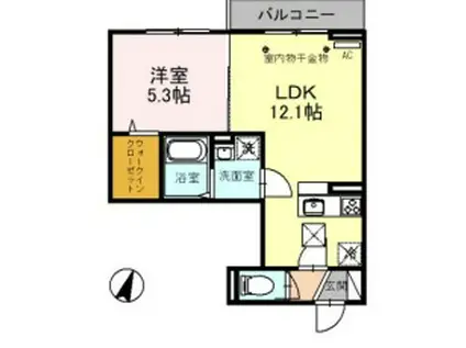 エクセレンテ(1LDK/3階)の間取り写真