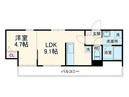 横浜市ブルーライン 上永谷駅 徒歩7分 3階建 築4年(1LDK/1階)の間取り写真
