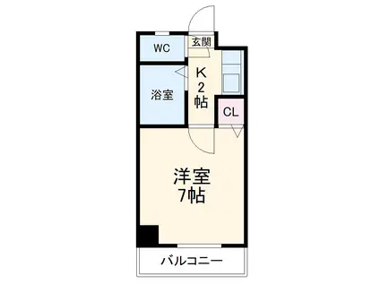 Tテラス鳴海(1K/1階)の間取り写真