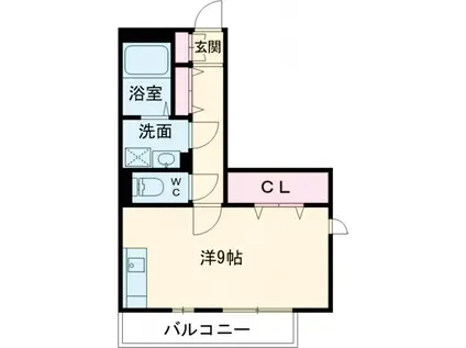 グランフィールドⅢ(ワンルーム/3階)の間取り写真