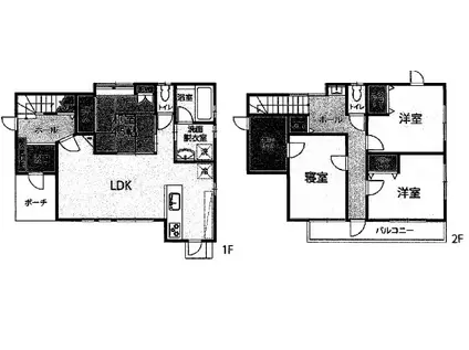 両毛線 国定駅 徒歩43分 2階建 築21年(4LDK)の間取り写真