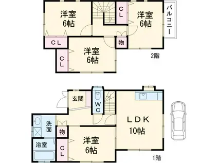 総武・中央緩行線 本八幡駅 バス乗車時間:15分 宮久保坂上バス停で下車 徒歩3分 2階建 築16年(4LDK)の間取り写真