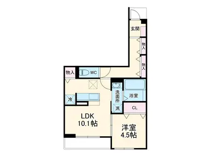 CORDON AZUR(1LDK/1階)の間取り写真