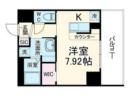 エスティメゾン浦和(ワンルーム/2階)の間取り写真