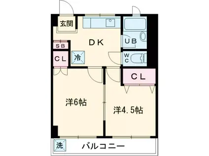 日新マンション(2DK/3階)の間取り写真