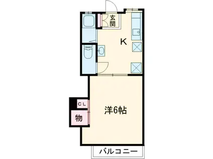 千葉ハイツⅠ(1K/1階)の間取り写真
