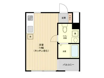 WILL DO南浦和(ワンルーム/2階)の間取り写真