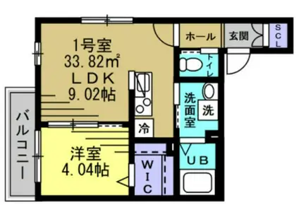 パークヴィラ上中里(1LDK/3階)の間取り写真