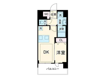 エステムコート梅田・天神橋IVステーションフロント(1DK/6階)の間取り写真