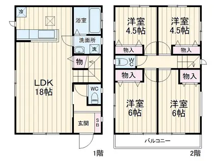 京成電鉄松戸線 薬園台駅 徒歩25分 1階建 築4年(4LDK)の間取り写真
