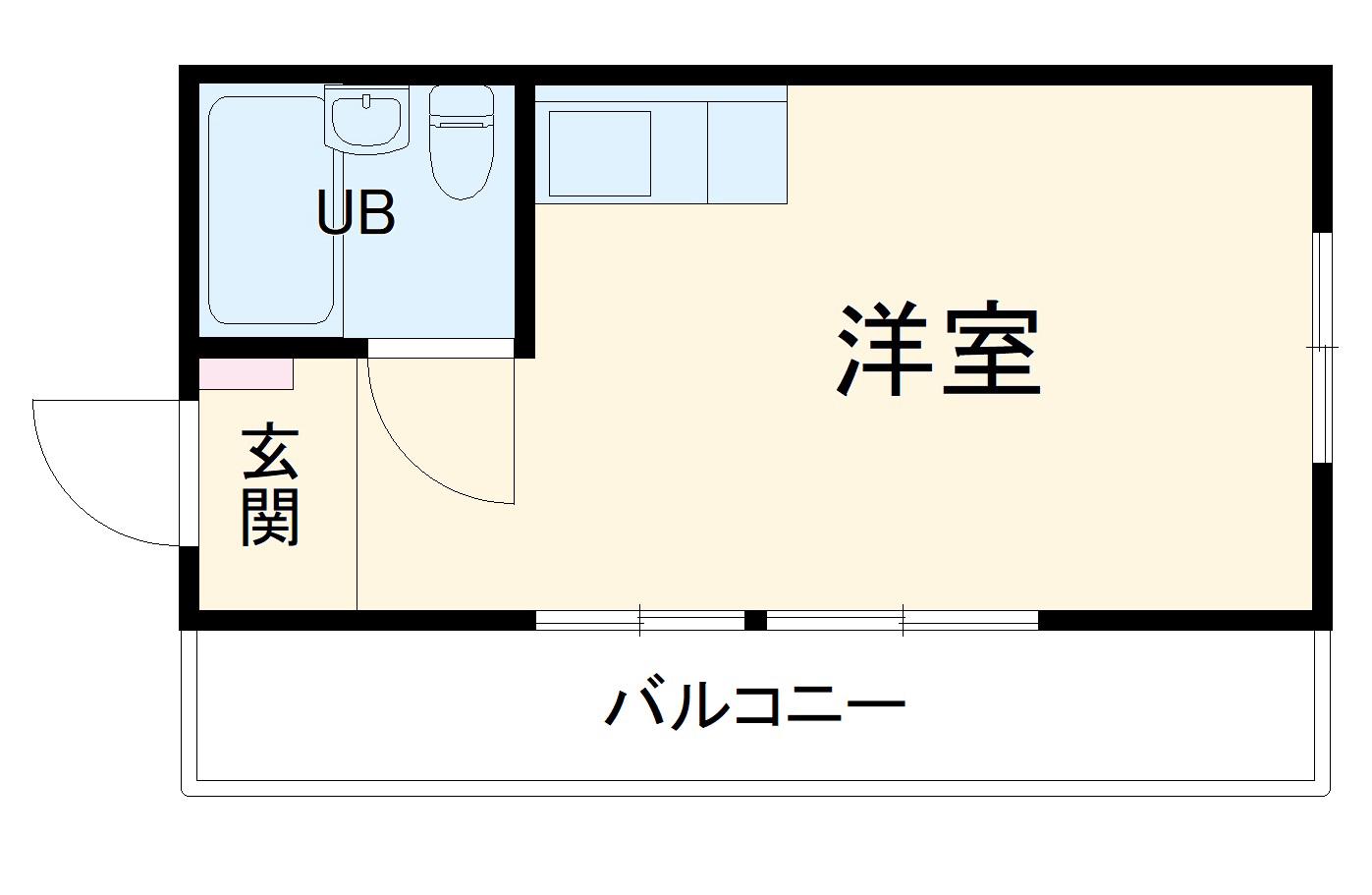 エスポワール上飯田(ワンルーム/4階)の間取り写真